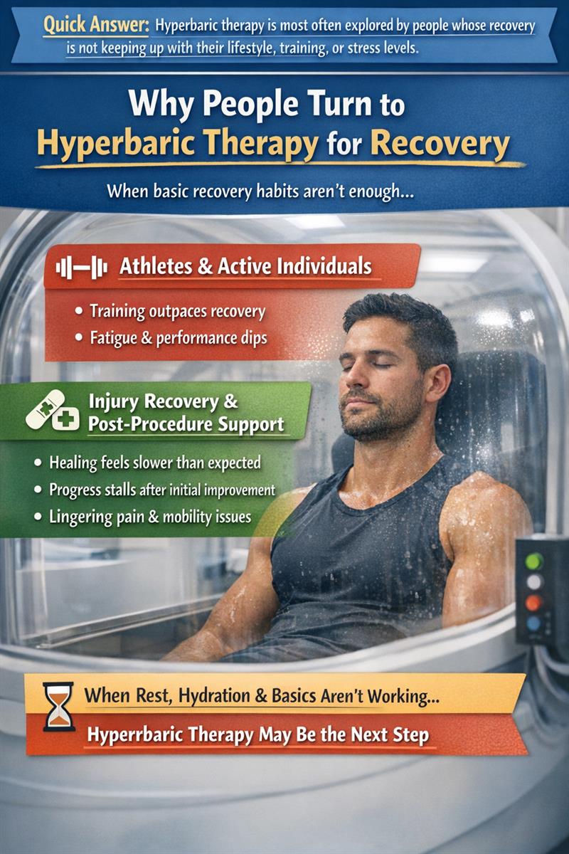 Who Typically Uses Hyperbaric Oxygen Therapy for Recovery Support?