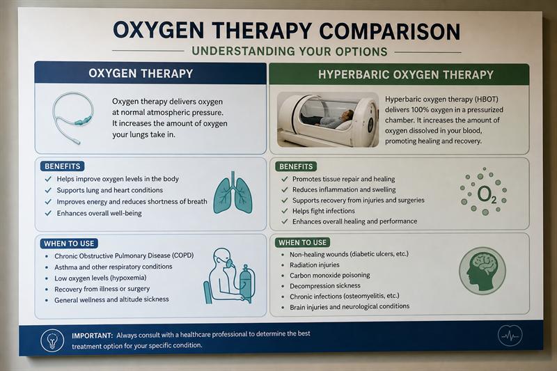 Hyperbaric Oxygen Therapy vs. Traditional Oxygen Therapy: What’s the Difference?